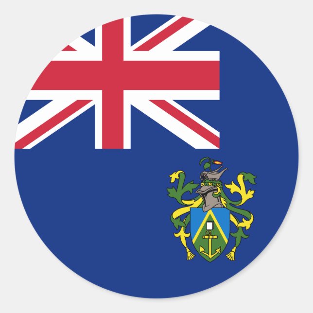 Flag of the Pitcairn Islands Classic Round Sticker (Front)