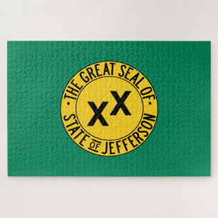 Flag of the Proposed U.S. State of Jefferson Jigsaw Puzzle