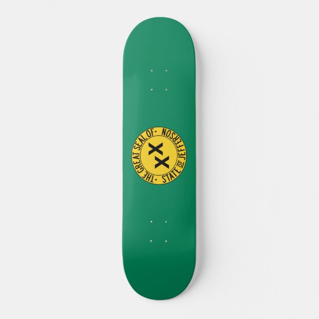 Flag of the Proposed U.S. State of Jefferson Skateboard (Front)