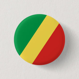 Flag of the Republic of the Congo 3 Cm Round Badge