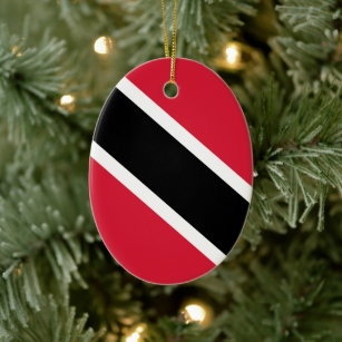 Flag of the Republic of Trinidad and Tobago Ceramic Tree Decoration