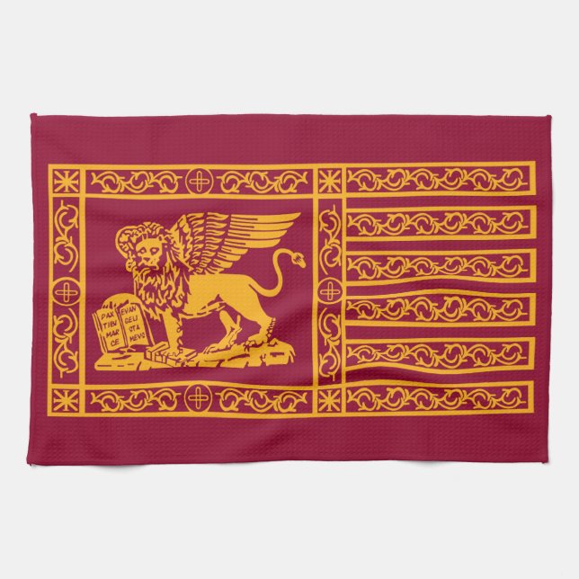 Flag of The Republic of Venice Tea Towel (Horizontal)