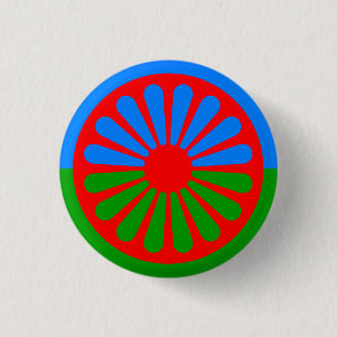 Flag of the Romani people 3 Cm Round Badge