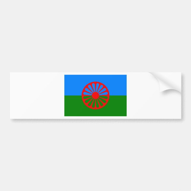Flag of the Romani people - Romani flag Bumper Sticker (Front)