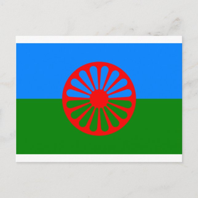 Flag of the Romani people - Romani flag Postcard (Front)