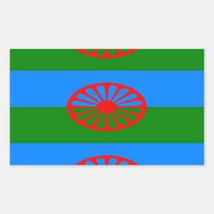 Flag of the Romani People - Romani Flag Rectangular Sticker