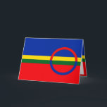 Flag of the Sami People Greeting Card<br><div class="desc">This design is inspired by the Sami flag</div>