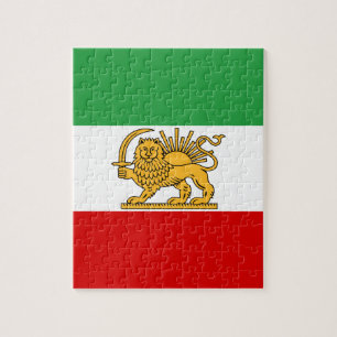 Flag of the Shah of Iran (1964-1980) شیر و خ Jigsaw Puzzle