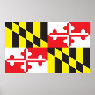 Flag of the state of Maryland Poster