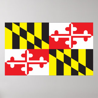 Flag of the state of Maryland Poster