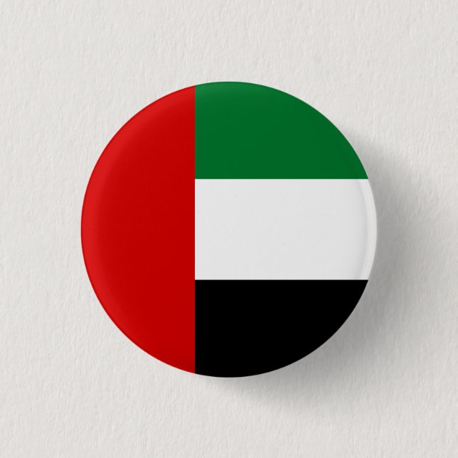 Flag of the United Arab Emirates 3 Cm Round Badge (Front)