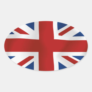 Flag of The United Kingdom #2 rectangle Oval Sticker