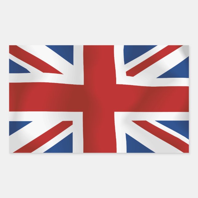 Flag of The United Kingdom #2 rectangle Rectangular Sticker (Front)