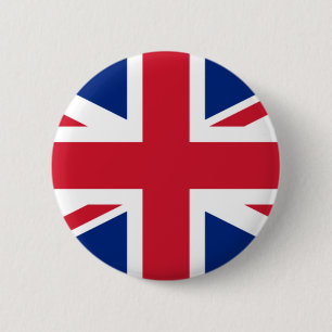 Flag of the United Kingdom 6 Cm Round Badge