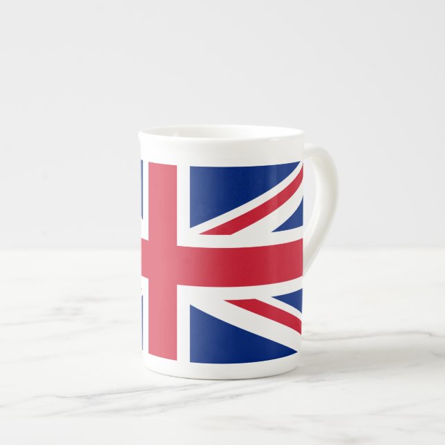 Flag of the United Kingdom Bone China Mug (Front Right)