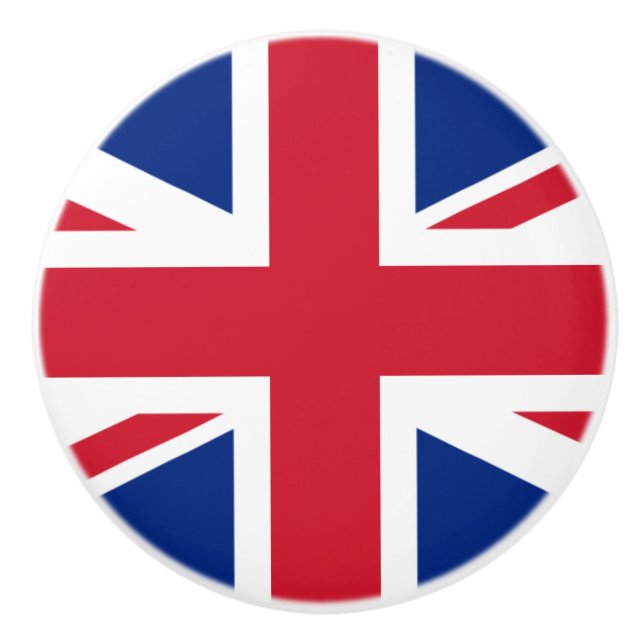 Flag of the United Kingdom Ceramic Knob (Front)