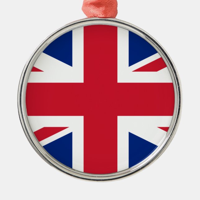 Flag of the United Kingdom Metal Tree Decoration (Front)