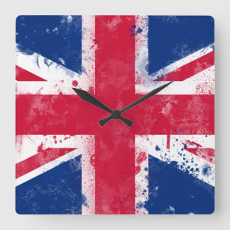 Flag of the United Kingdom or the Union Jack Square Wall Clock