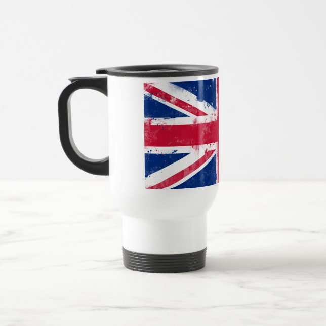 Flag of the United Kingdom or the Union Jack Travel Mug (Left)