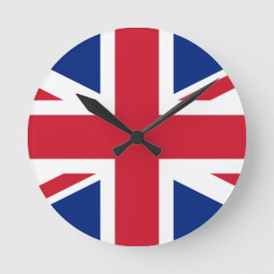 Flag of the United Kingdom Round Clock