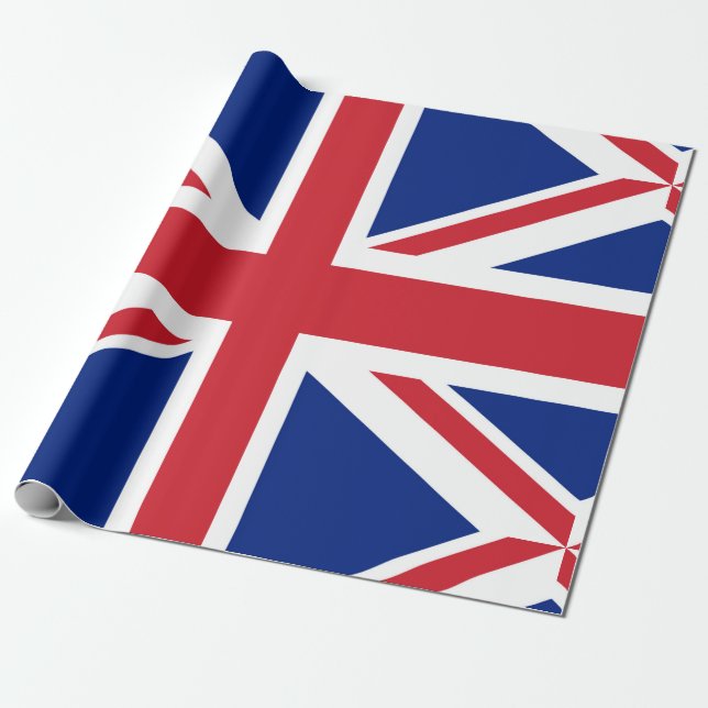 Flag of the United Kingdom. The Union Jack. Wrapping Paper (Unrolled)
