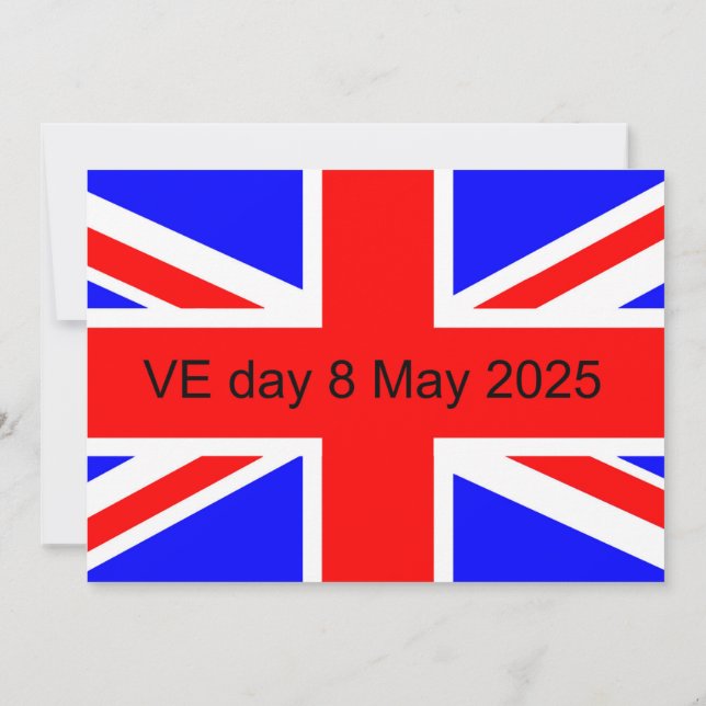 Flag of the United Kingdom VE day 2025  (Back)