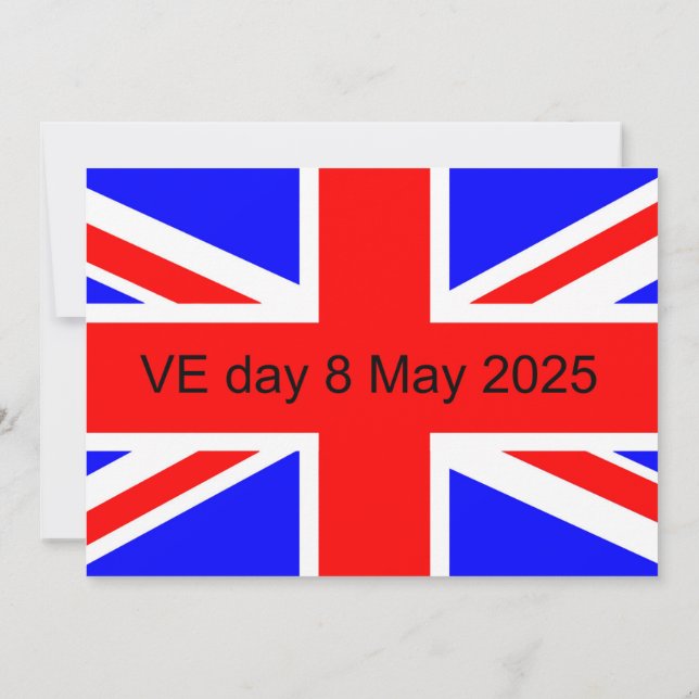 Flag of the United Kingdom VE day 2025  (Back)