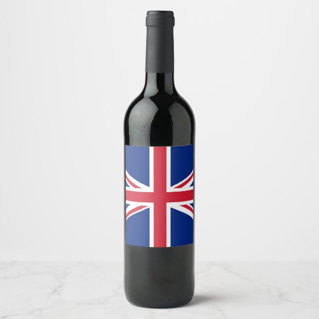 Flag of the United Kingdom Wine Label (Front)