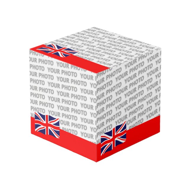 Flag of the United Kingdom + your ideas Cube (Front Angled)