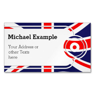 Flag of the United Kingdom + your ideas Magnetic Business Card