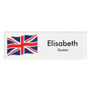 Flag of the United Kingdom + your ideas Name Tag