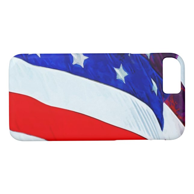 Flag of the United States Abstract Impressionism Case-Mate iPhone Case (Back (Horizontal))