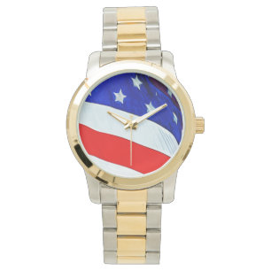 Flag of the United States Abstract Impressionism Watch