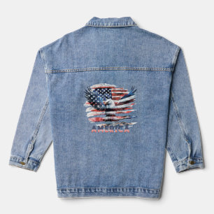 Flag of the United States. America Denim Jacket
