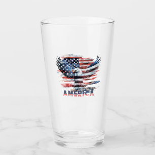 Flag of the United States. America Glass