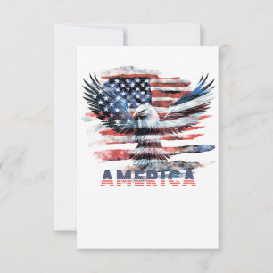Flag of the United States. America Thank You Card