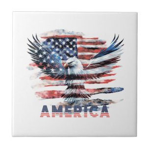 Flag of the United States. America Tile