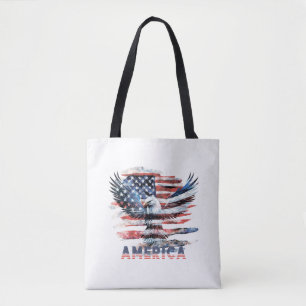 Flag of the United States. America Tote Bag