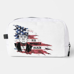 Flag of the United States.Donald Trump. Dopp Kit