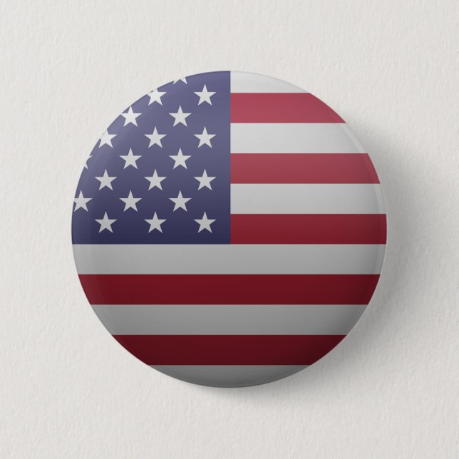Flag of the United States of America 6 Cm Round Badge (Front)