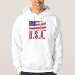 Flag of the United States of America "Grunge" look Hoodie