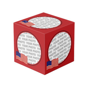 Flag of the United States of America - grungy Cube