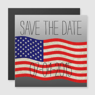 Flag of the United States of America - grungy Magnetic Invitation
