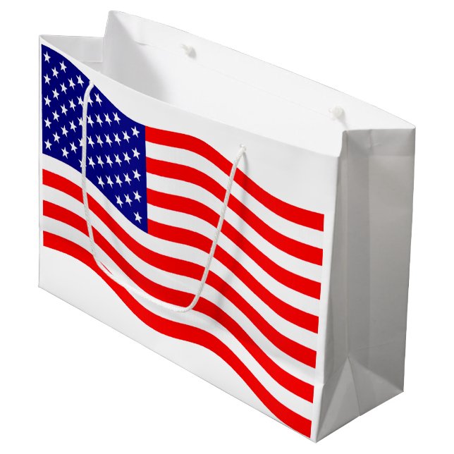 Flag of the United States of America - your ideas Large Gift Bag (Front Angled)