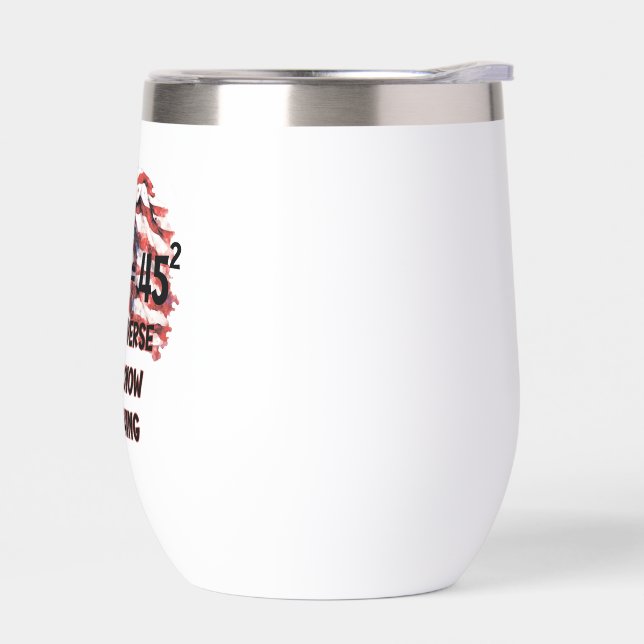 Flag of the United States. President Donald Trump. (Left)