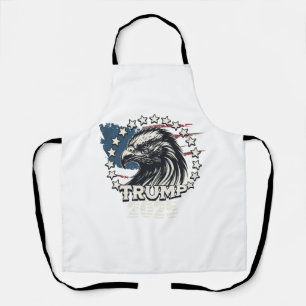  Flag of the United States. President Donald Trump Apron