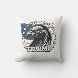 Flag of the United States. President Donald Trump Cushion