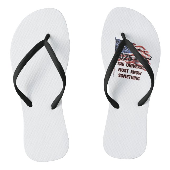Flag of the United States. President Donald Trump. Flip Flops (Footbed)