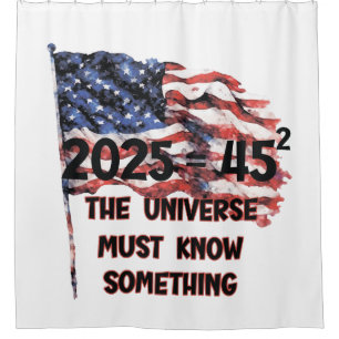 Flag of the United States. President Donald Trump. Shower Curtain