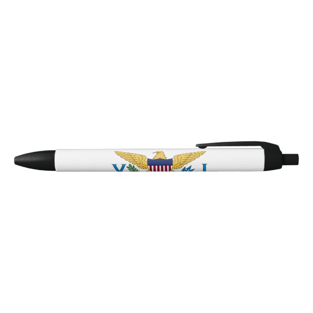 Flag of the United States Virgin Islands Black Ink Pen (Top)